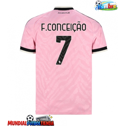 Camiseta Juventus Francisco Conceicao #7 Segunda Equipación Replica 2026-27 mangas cortas